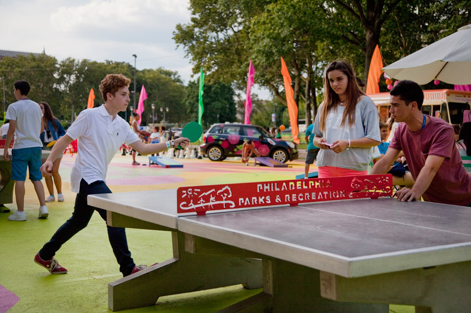 Table tennis at The Oval (Photo by M. Fischetti for Visit Philadelphia)